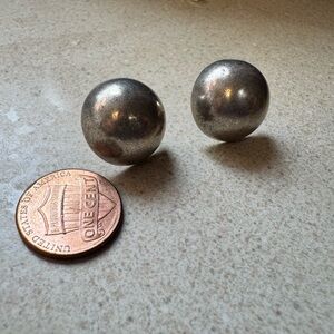 Southwestern Sterling Silver Spherical Stud Earrings